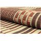 純国産/日本製 い草ラグカーペット 『Fスパーブ』 ブラウン 約140×200cm（裏：ウレタン） - 縮小画像2