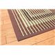 純国産/日本製 い草ラグカーペット 『Fスパーブ』 ブラウン 約191×191cm（裏：ウレタン）　正方形 - 縮小画像3