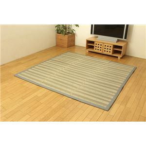 ウレタン12mm入り い草ラグカーペット 『SFXナギサ』 グレー 約200×300cm