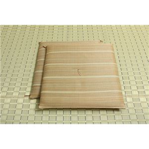 純国産/日本製 袋織返し い草座布団 『雫（しずく） 2枚組』 ブラウン 約55×55cm×2P - 拡大画像