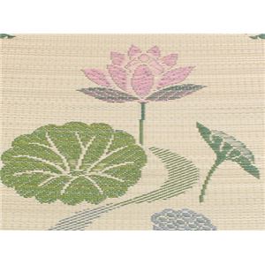 純国産/日本製 袋織 い草御前(仏前)座布団 『蓮の花』 約70×70cm 商品写真2