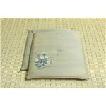 純国産/日本製 捺染返し い草座布団 『小花 2枚組』 ブルー 約55×55cm×2P