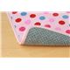 洗える ソフトな扁平糸使用 ルームマット 『マリナ』 ピンク 150×150cm(洗濯機丸洗い可能)