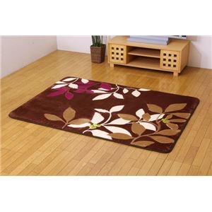 ボリュームタイプ ラグカーペット 『MAXジェナ』 ブラウン 220×320cm（中材：ウレタン18mm）