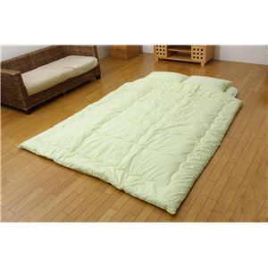 枕2個付き 寝具7点セット 『マルシェ 寝具7点セット』 グリーン ダブルサイズ