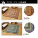 純国産/日本製 袋三重織 い草ラグカーペット 『D×グラデーション』 グリーン 約140×200cm（裏：不織布） - 縮小画像5