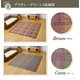 純国産/日本製 袋三重織 い草ラグカーペット 『Fボルケーノ』 グリーン 約191×191cm（裏：ウレタン） - 縮小画像5