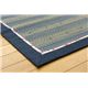 い草ラグカーペット 『D×京物語』 ブルー 約180×180cm（裏：不織布） - 縮小画像2