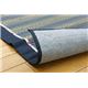 い草ラグカーペット 『D×京物語』 ブルー 約180×180cm（裏：不織布） - 縮小画像3