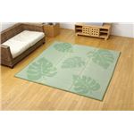 ウレタン12mm入り い草ラグカーペット 『SPモーリア』 グリーン 約200×200cm