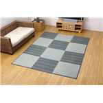 ウレタン8mm入り い草ラグカーペット 『FXミラノ』 ブルー 約190×250cm