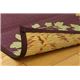 純国産 袋織い草カーペット 『ハナガラ』 ボルドー 約191×191cm - 縮小画像6