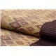 純国産 袋六重織 い草ラグカーペット 『立花錦』 約200×200cm - 縮小画像5