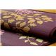 純国産 袋織い草カーペット 『ハナガラ』 ボルドー 140×200cm - 縮小画像2