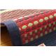 純国産 袋織い草マット 『Fラルフ』 ブルー 70×120cm - 縮小画像2