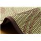 リーフ柄 い草ラグカーペット 『NSプラハ』 ブラウン 191×250cm （裏：滑りにくい加工） - 縮小画像5