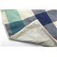 布団カバー 洗える チェック柄 インド綿使用 『サランNSK 掛け布団カバー』 ブルー シングル 150×210cm - 縮小画像6