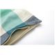 布団カバー 洗える チェック柄 インド綿使用 『サランNSK 枕カバー』 ブルー 43×63cm - 縮小画像5