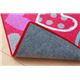 デスクカーペット 女の子 ハート柄 『ピュア』 ピンク 110×133cm - 縮小画像6