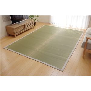 純国産 い草ラグカーペット 夏用 『F）MUKU』 約140×200cm（麻）