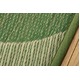ふっくらボリューム い草ラグカーペット リーフ柄 『NSPアージュ』 グリーン 約200×200cm （裏面：滑りにくい加工） - 縮小画像6