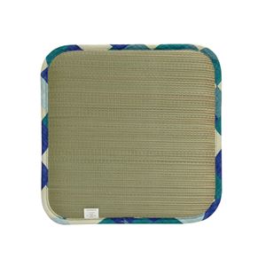 クッション い草クッション シート『マリータ』 ブルー 約40×40cm 2枚組 商品画像