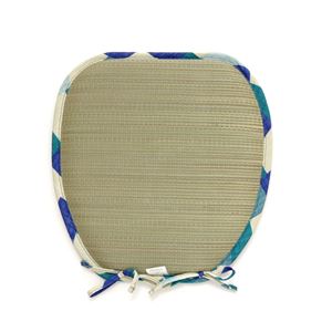 クッション い草クッション バテイ  『マリータ』 ブルー 約40×38cm 2枚組 商品画像