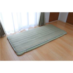純国産 やわらかい草の敷きパッド 『ラッセル 素肌草キルト』 88×205cm (中綿入り) 純国産 やわらかい草の敷きパッド 『ラッセル 素肌草キルト』 88×205cm (中綿入り)