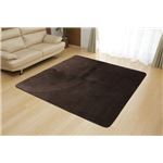 ラグ カーペット 2畳 無地 フランネル 『フラン』 ブラウン 約185×185cm（ホットカーペット対応）