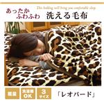 毛布 シングル 寝具 豹柄 サンゴマイヤー 『レオパードS IT』 ブラウン 約140×200cm
