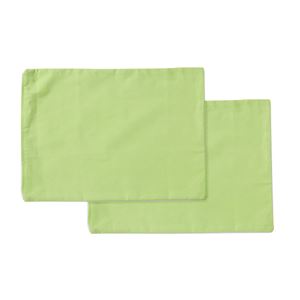 枕カバー 洗える ヒバエッセンス使用 『ひばピロケース』 グリーン 2枚組 約28×39cm - 拡大画像