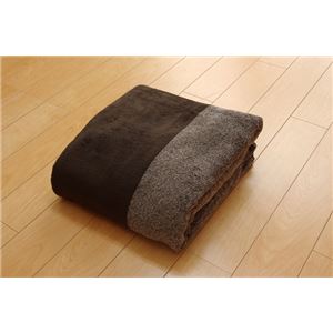 毛布 ブランケット シングル 洗える 寝具 『ベレッサ』 ブラウン 約140×200cm 商品写真2