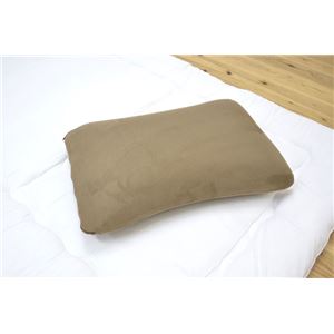 枕 ピロー 洗える 低反発 やわらかい 『マイクロソフト低反発モールド枕』ブラウン 約40×60cm 商品写真1