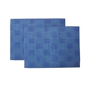 バスマット フロアマット 洗える 吸水 マイクロファイバー 『さらり美人2』 ブルー 2枚組 約35×50cm 商品画像