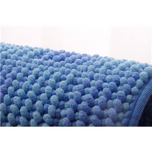 バスマット フロアマット 洗える 吸水 マイクロファイバー 『さらり美人2』 ブルー 2枚組 約45×60cm 商品写真2