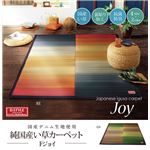 い草ラグ 国産 ラグ カーペット 長方形 カラフル 『Fジョイ』 レッド 約140×200cm （裏:ウレタン）