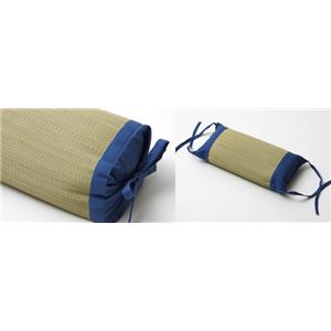 枕 まくら い草枕 消臭 ピロー 国産 無地 高さ調整 『モデル 角枕』 ブルー 約30×15cm 商品写真5
