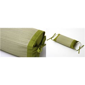 枕 まくら い草枕 消臭 ピロー 国産 無地 高さ調整 『スリム 角枕』 グリーン 約30×15cm 商品写真2