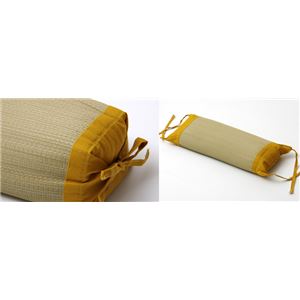 枕 まくら い草枕 消臭 ピロー 国産 無地 高さ調整 『スリムロング 角枕』 イエロー 約40×15cm 商品写真2