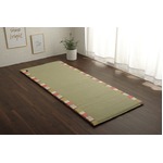 い草マット 国産 マット ごろ寝マット フリーマット 『いろは コンパクトマット』 オレンジ 約70×180cm(中：固わた20mm)