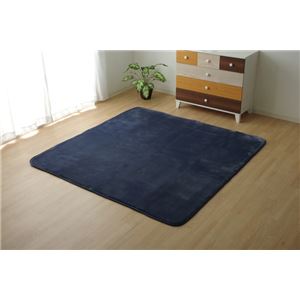 ラグマット カーペット 2畳 低反発 抗菌 防臭 無地 『低反発プレージュIT』 ブルー 約185×185cm (ホットカーペット対応)