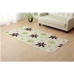 ラグマット カーペット 1畳 洗える 抗菌 防臭 無地 『WSプランタ』 グリーン 約92×185cm (ホットカーペット対応)