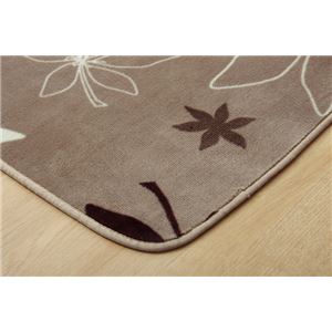 ラグマット カーペット 2畳 洗える 抗菌 防臭 『WSプランタ』 ブラウン 約185×185cm (ホットカーペット対応) ラグマット カーペット 2畳 洗える 抗菌 防臭 『WSプランタ』 ブラウン 約185×185cm (ホットカーペット対応)