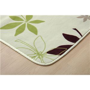 ラグマット カーペット 3畳 洗える 抗菌 防臭 『WSプランタ』 グリーン 約200×250cm (ホットカーペット対応) ラグマット カーペット 3畳 洗える 抗菌 防臭 『WSプランタ』 グリーン 約200×250cm (ホットカーペット対応)