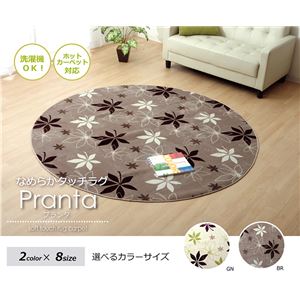 ラグマット カーペット だ円 洗える 抗菌 防臭 『WSプランタ』 ブラウン 約100×140cm楕円 (ホットカーペット対応) ラグマット カーペット だ円 洗える 抗菌 防臭 『WSプランタ』 ブラウン 約100×140cm楕円 (ホットカーペット対応)