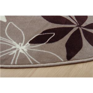 ラグマット カーペット だ円 洗える 抗菌 防臭 『WSプランタ』 ブラウン 約140×200cm楕円 (ホットカーペット対応) ラグマット カーペット だ円 洗える 抗菌 防臭 『WSプランタ』 ブラウン 約140×200cm楕円 (ホットカーペット対応)