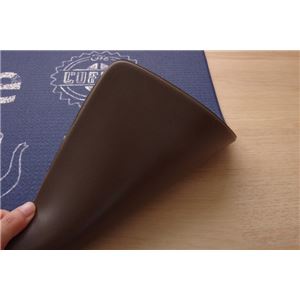 キッチンマット PVC使用 抗菌防臭 『エスプリ』 ネイビー 約50×122cm 裏:すべりにくい加工 キッチンマット PVC使用 抗菌防臭 『エスプリ』 ネイビー 約50×122cm 裏:すべりにくい加工