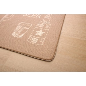 キッチンマット PVC使用 抗菌防臭 『エスプリ』 ベージュ 約50×122cm 裏:すべりにくい加工 キッチンマット PVC使用 抗菌防臭 『エスプリ』 ベージュ 約50×122cm 裏:すべりにくい加工