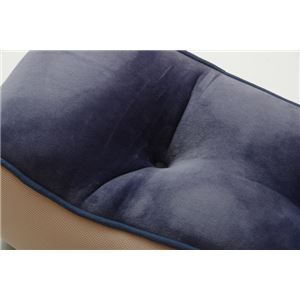 クッション 低反発 使用 腰当て 無地 『ルナ2 腰当』 ネイビー 約42×20cm クッション 低反発 使用 腰当て 無地 『ルナ2 腰当』 ネイビー 約42×20cm