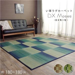 い草ラグ おしゃれ コンパクト シンプル カーペット 『DXモーセ』 ブラウン 約180×180cm